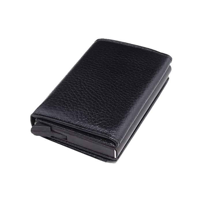 Zoozie Bags Cartera Hombre Sparta Black Piel Auténtica Negra Elegante y Duradera